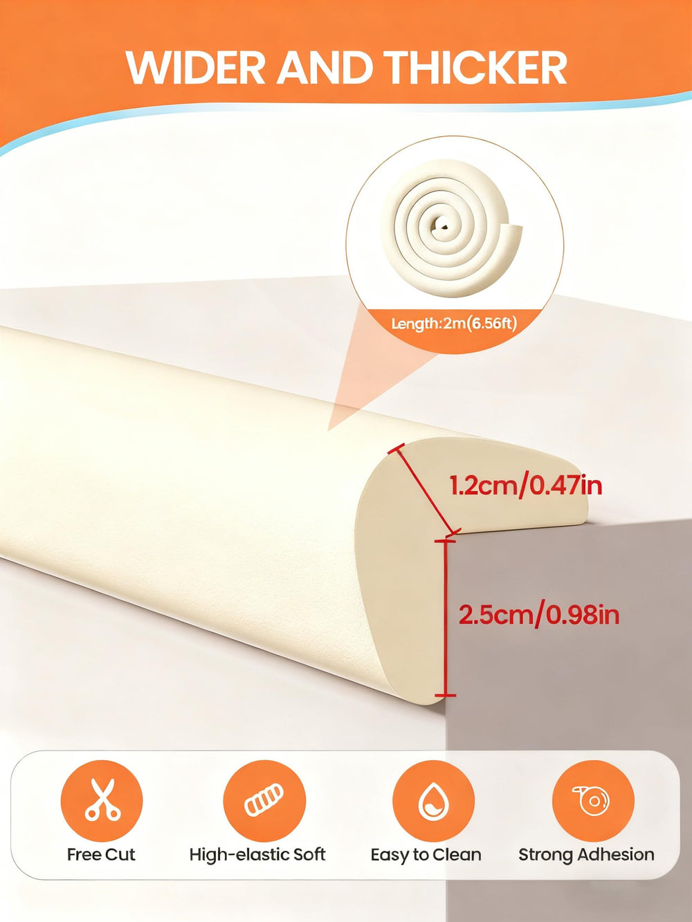 QYV pre taped adhesive edge protector for quick, secure furniture mounting.
