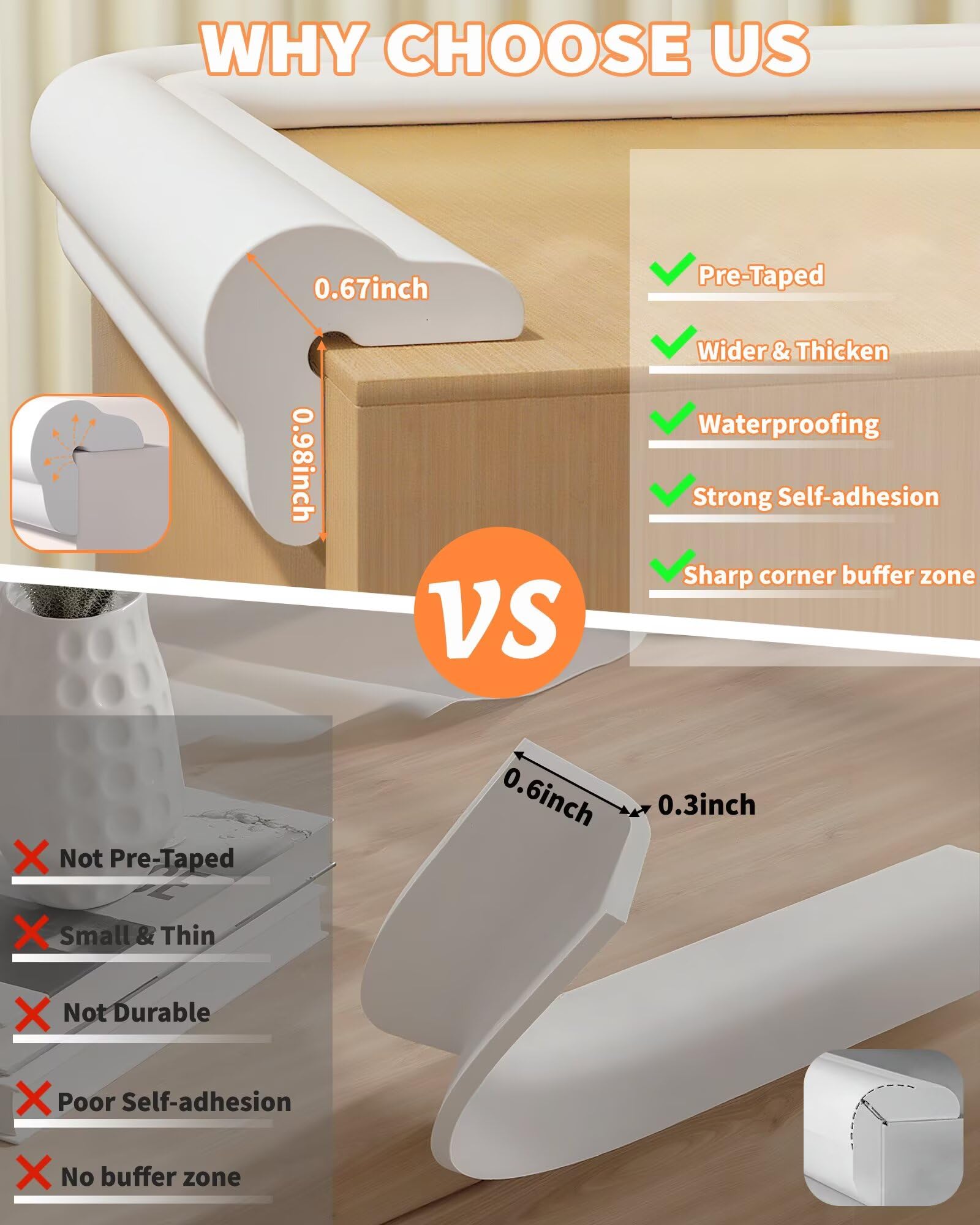 Versatile QYV edge protector fits many shapes for broad home use.