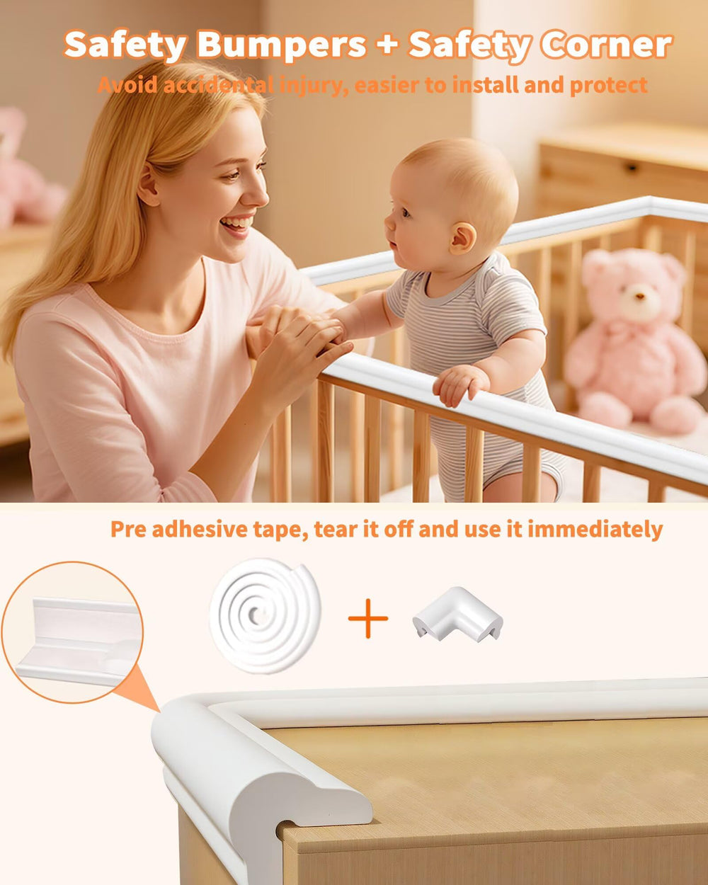 Waterproof and stain-resistant surface keeps edges clean with minimal effort.
