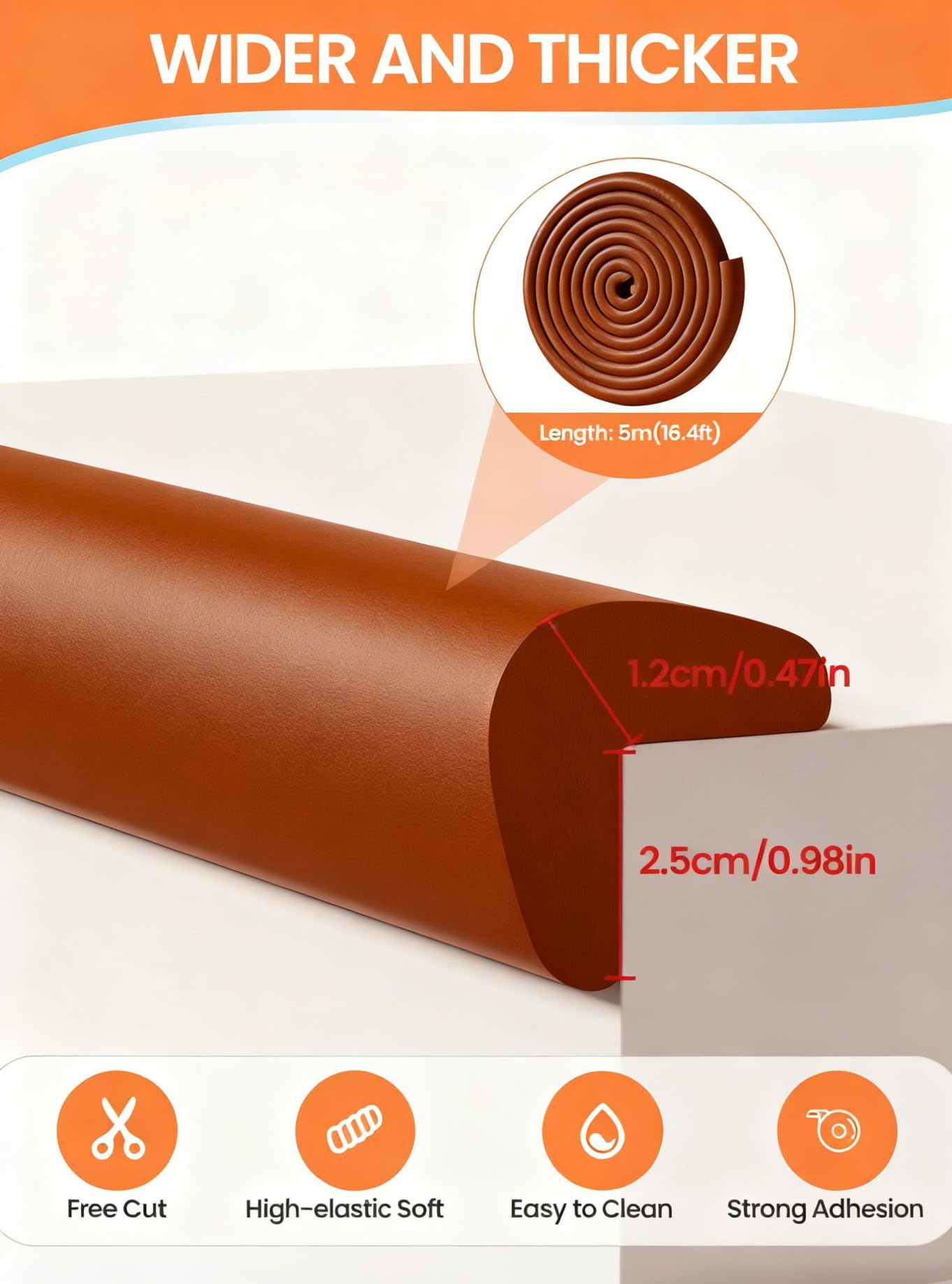 QYV pre-taped adhesive edge guard demonstrates quick, secure setup.