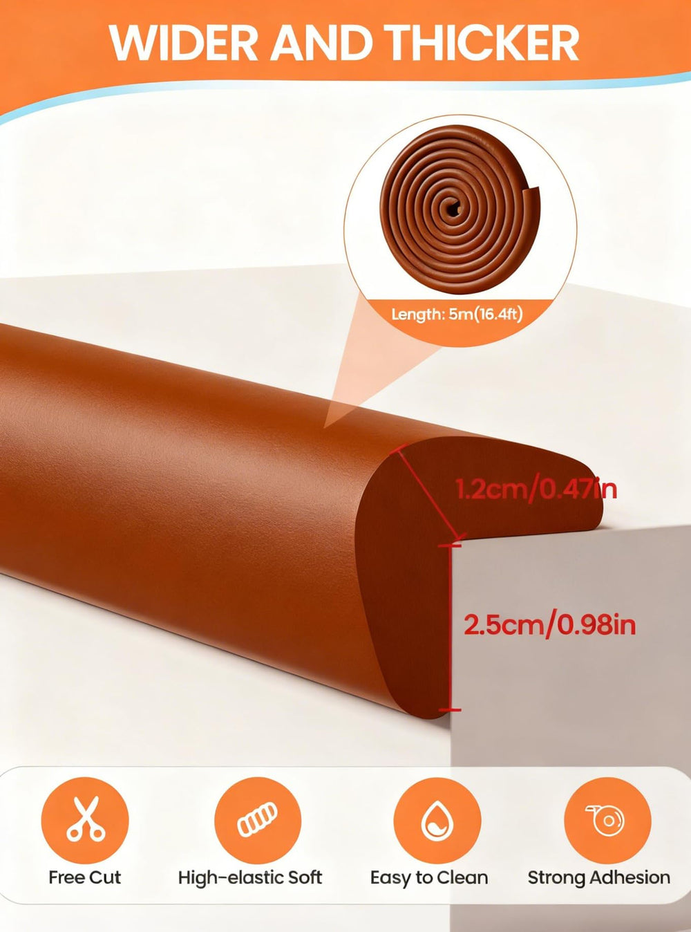 QYV pre-taped adhesive edge guard demonstrates quick, secure setup.