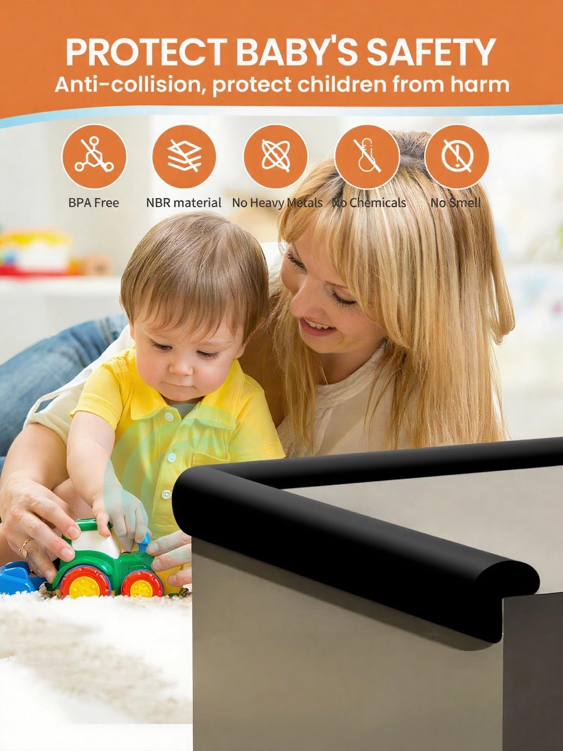 QYV pre-taped adhesive edge strip enables quick, secure installation with minimal residue.