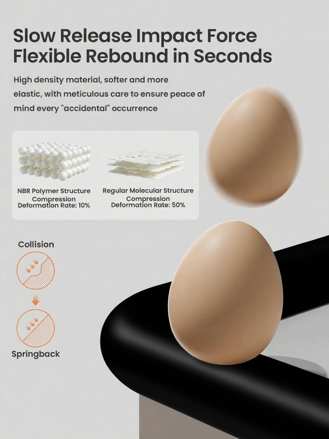 QYV soft NBR rubber foam cushion absorbs impact for gentle bumps.