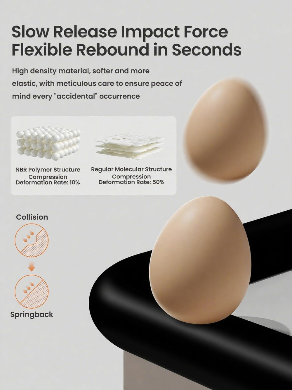 QYV soft NBR rubber foam cushion absorbs impact for gentle bumps.