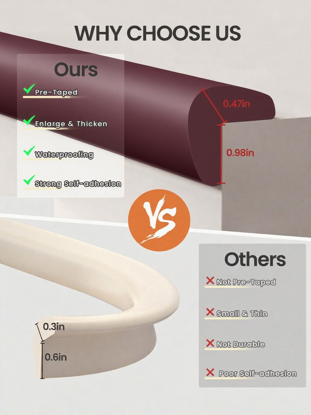 QYV thick cushioning purple bumper reduces impact on bumps
