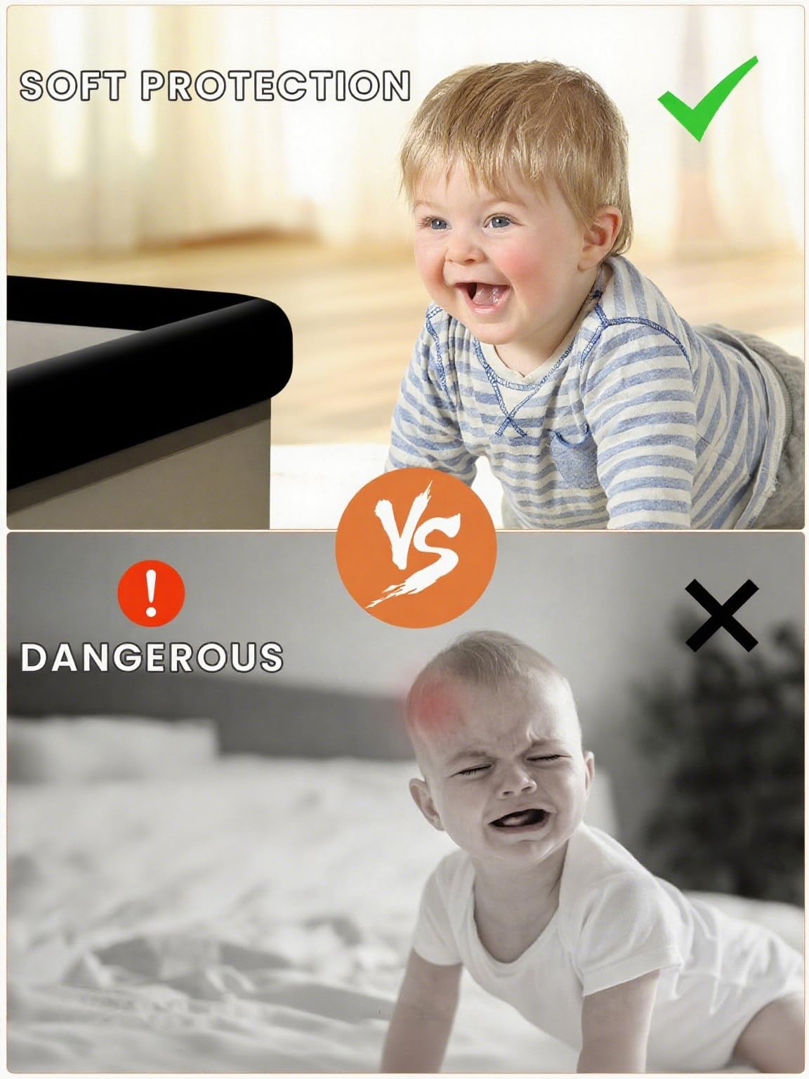 QYV 360-degree coverage seals dangerous corners for a safer home.
