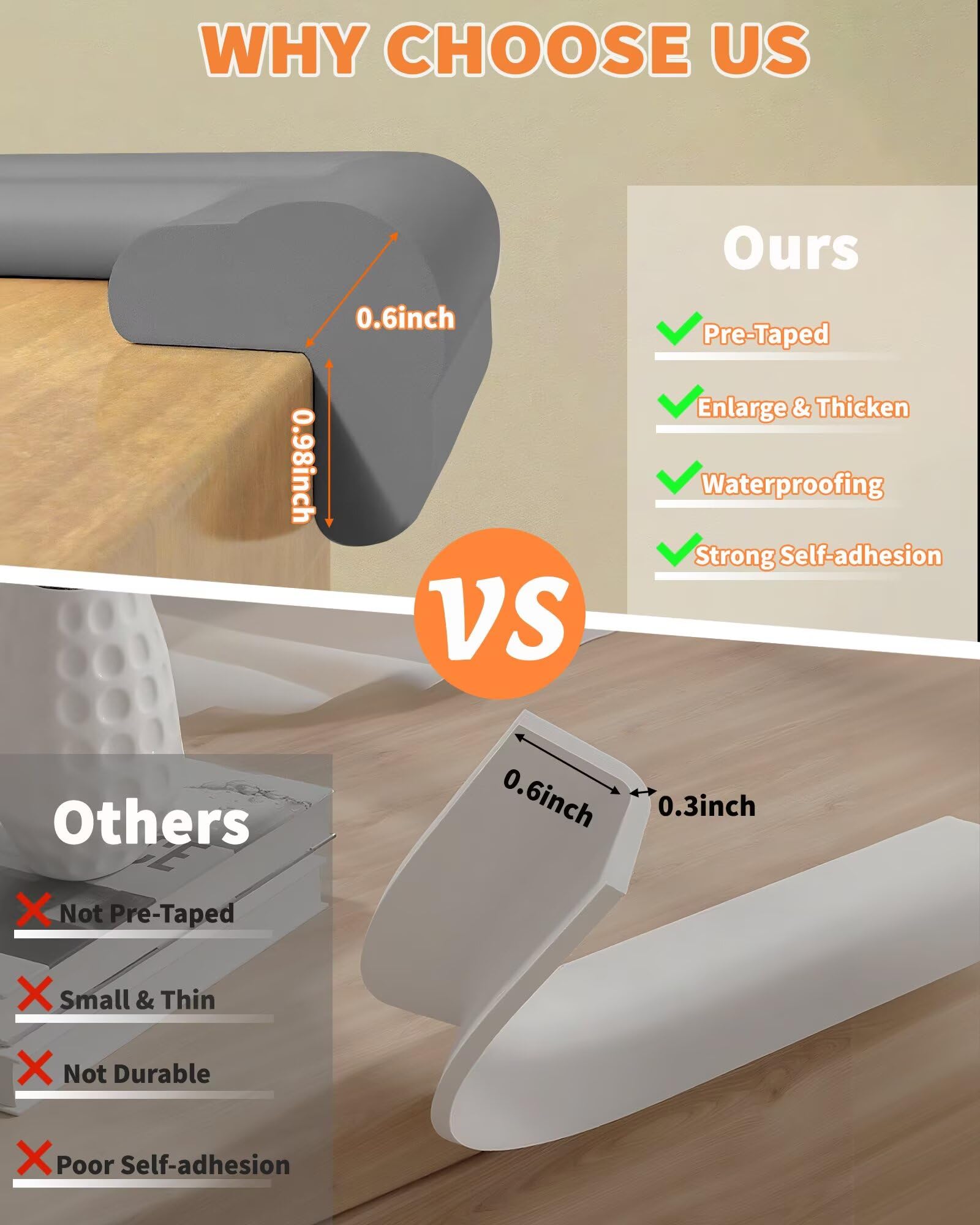 QYV Surface resists water and dirt for easy cleaning.