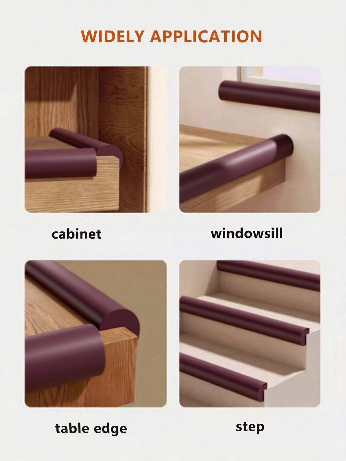 QYV waterproof surface purple edge guard cleans quickly