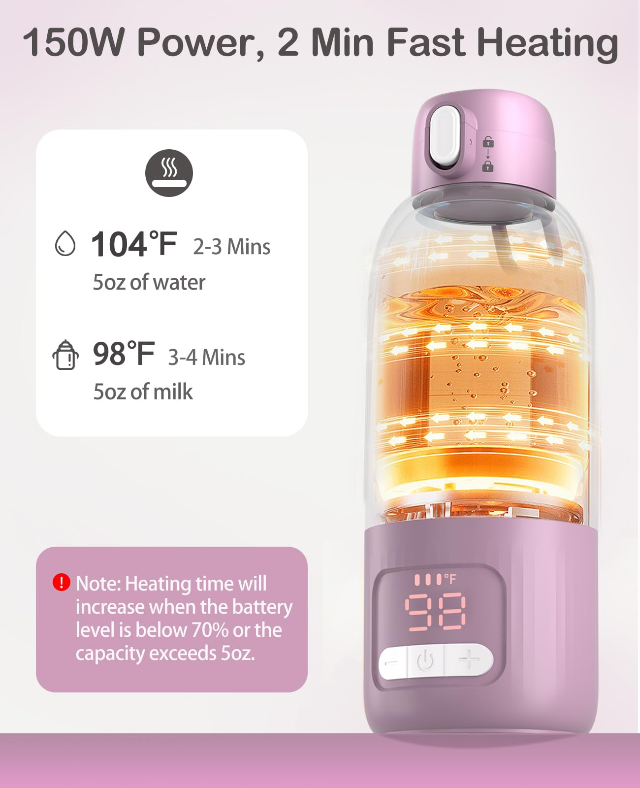 Qyvorae bottle warmer control panel close-up for precise temperature adjustment.