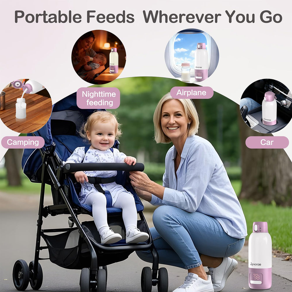Qyvorae bottle warmer travel-friendly design fits bags and strollers