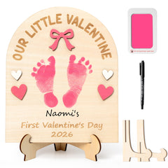 R HORSE 3D baby footprint sign adds a cherished Valentine's decor touch