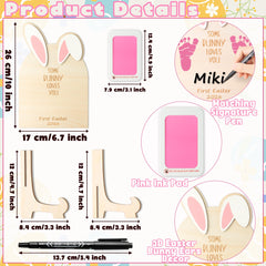 R HORSE 3D bunny pattern wooden sign for newborn milestone photos