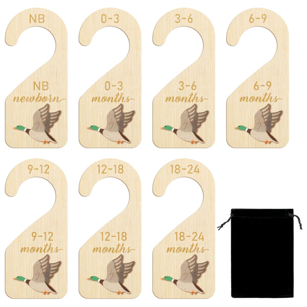 R HORSE 3D mallard duck closet divider front view shows quick size sorting.