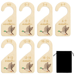 R HORSE 3D mallard duck closet divider front view shows quick size sorting.