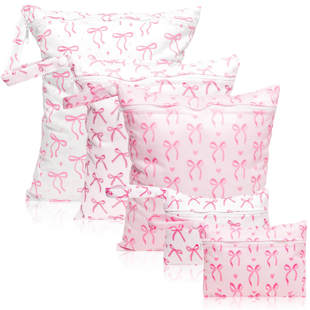 R HORSE diaper bag with pink bow pattern for stylish outings