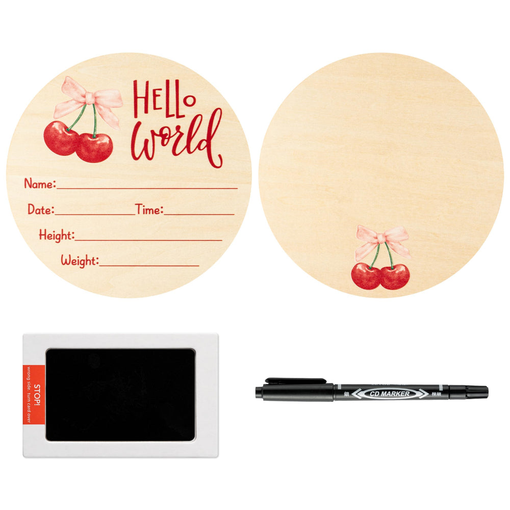 R HORSE ink pad for clean baby handprints on the birth sign