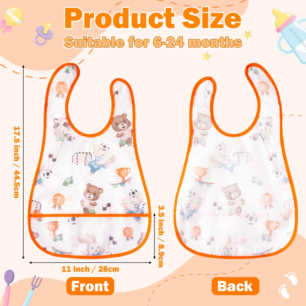 R HORSE bib with animal pattern on blue-purple background protects clothes from drool