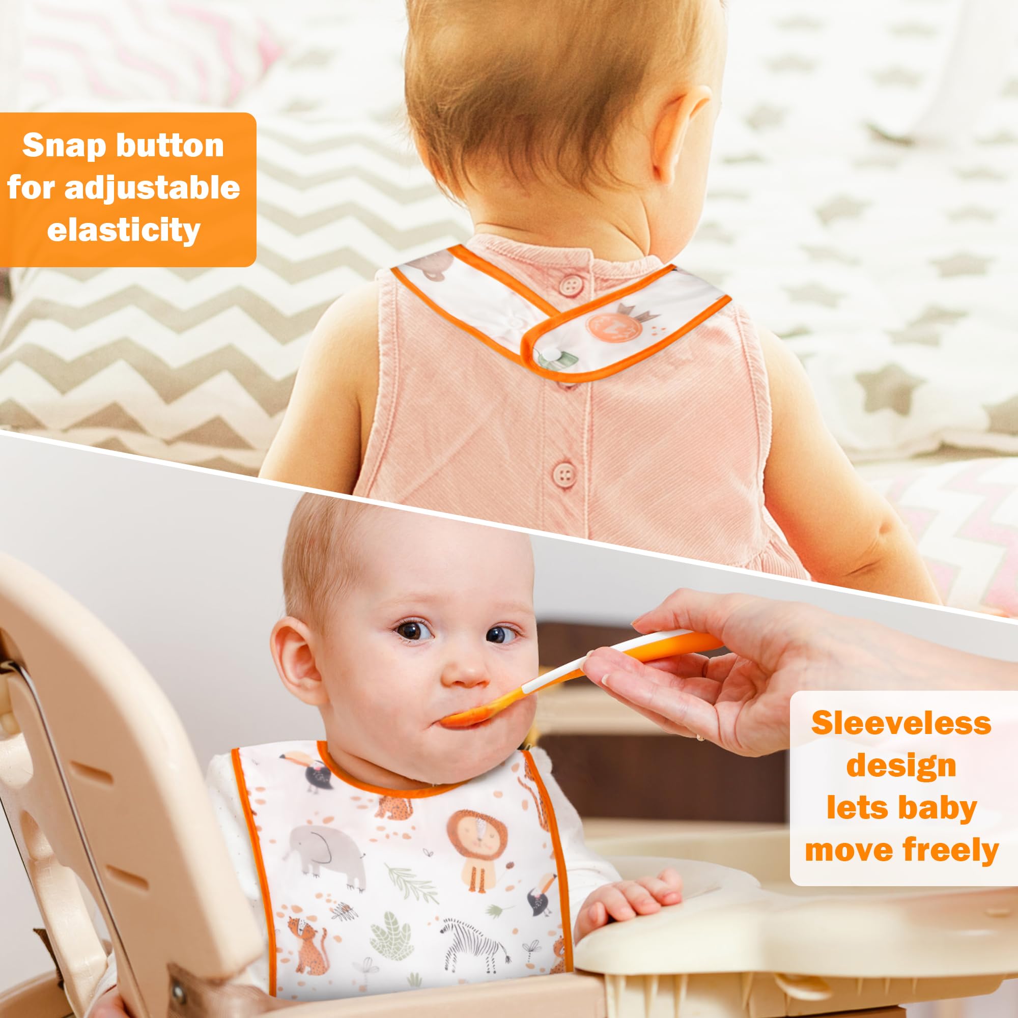R HORSE waterproof coating layer keeps baby dry at mealtime