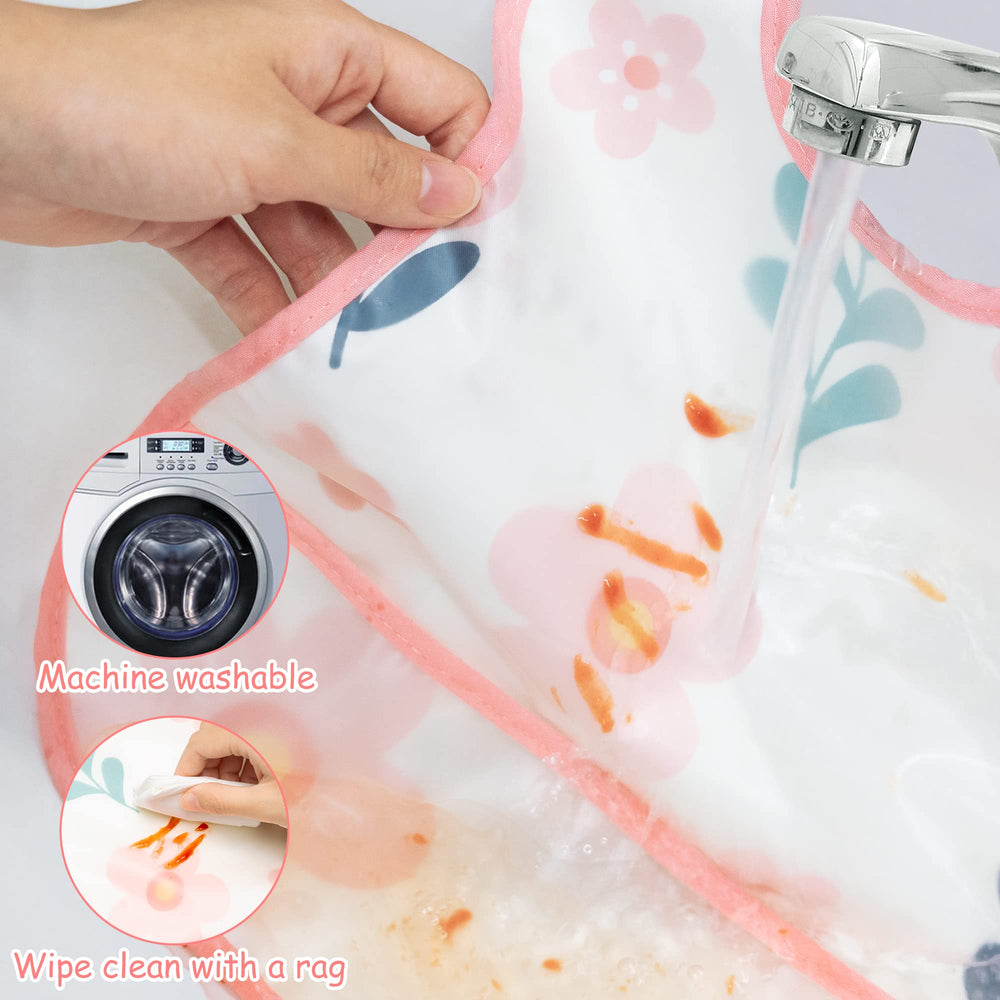 R HORSE bib features waterproof front to shield outfits during eating.