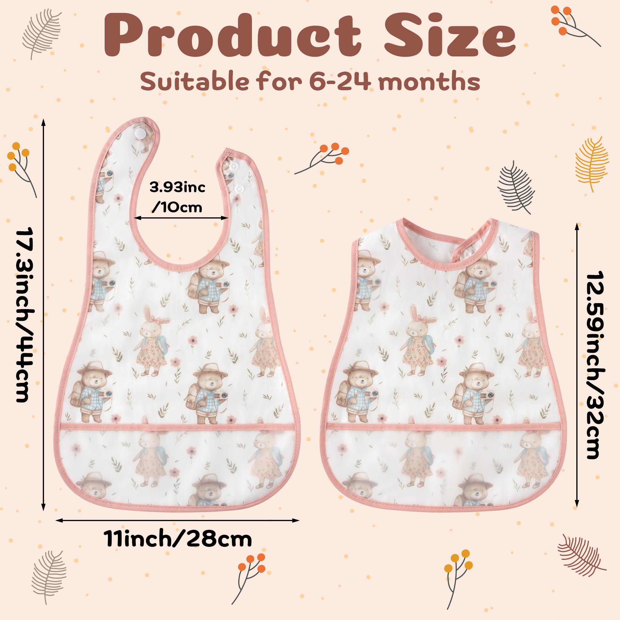 R HORSE bib with waterproof layer protects outfits during feeding.