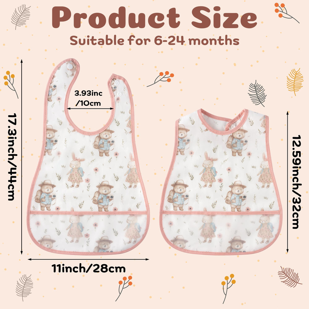 R HORSE bib with waterproof layer protects outfits during feeding.