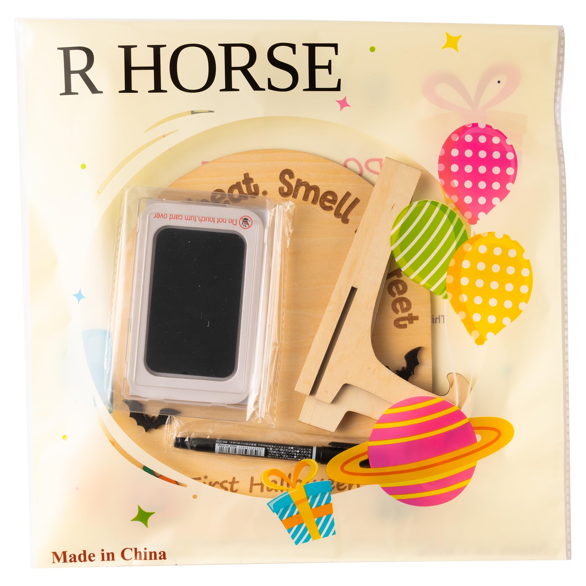 R HORSE baby shower gift for first Halloween memories