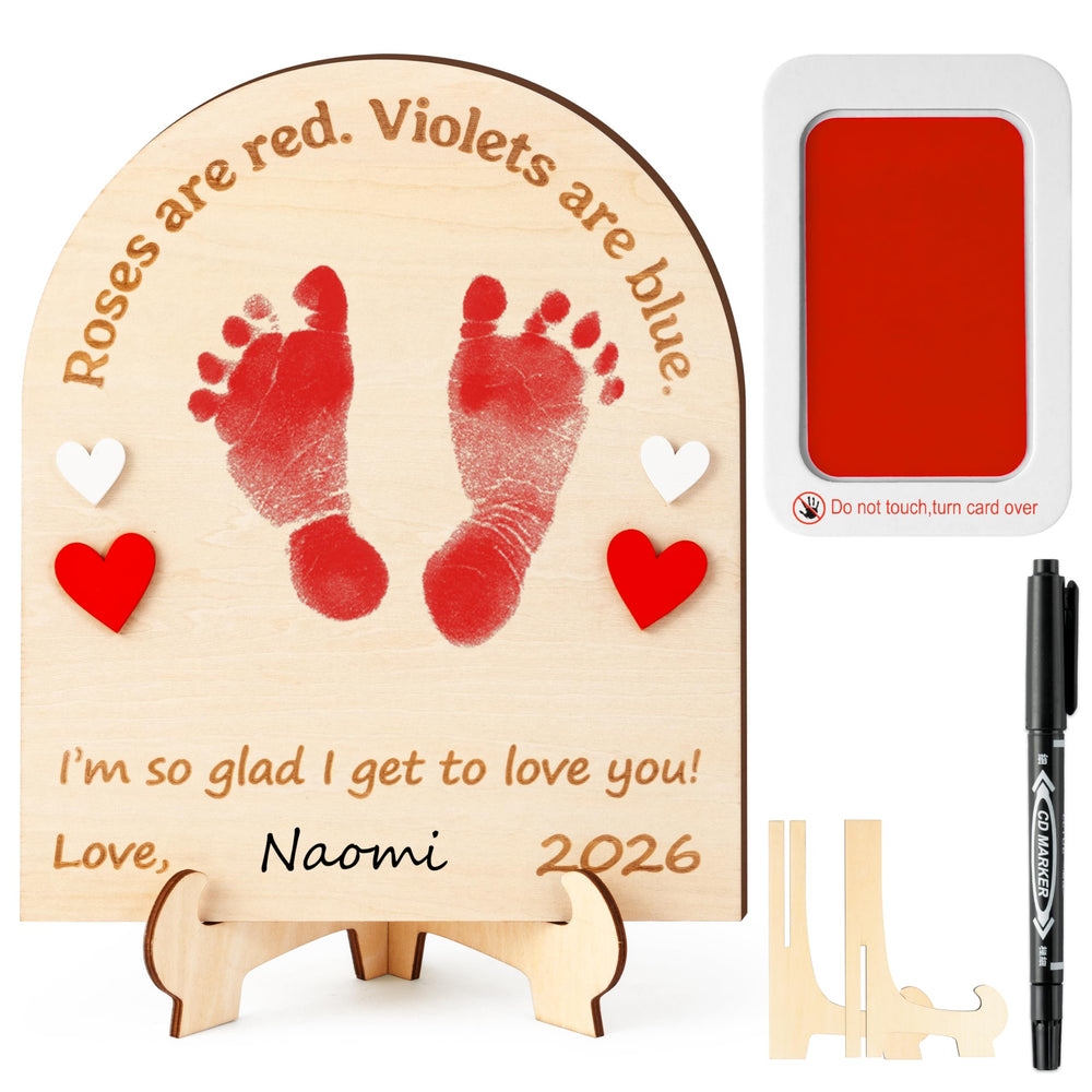 R HORSE baby valentine sign with wooden ornament for cherished photos
