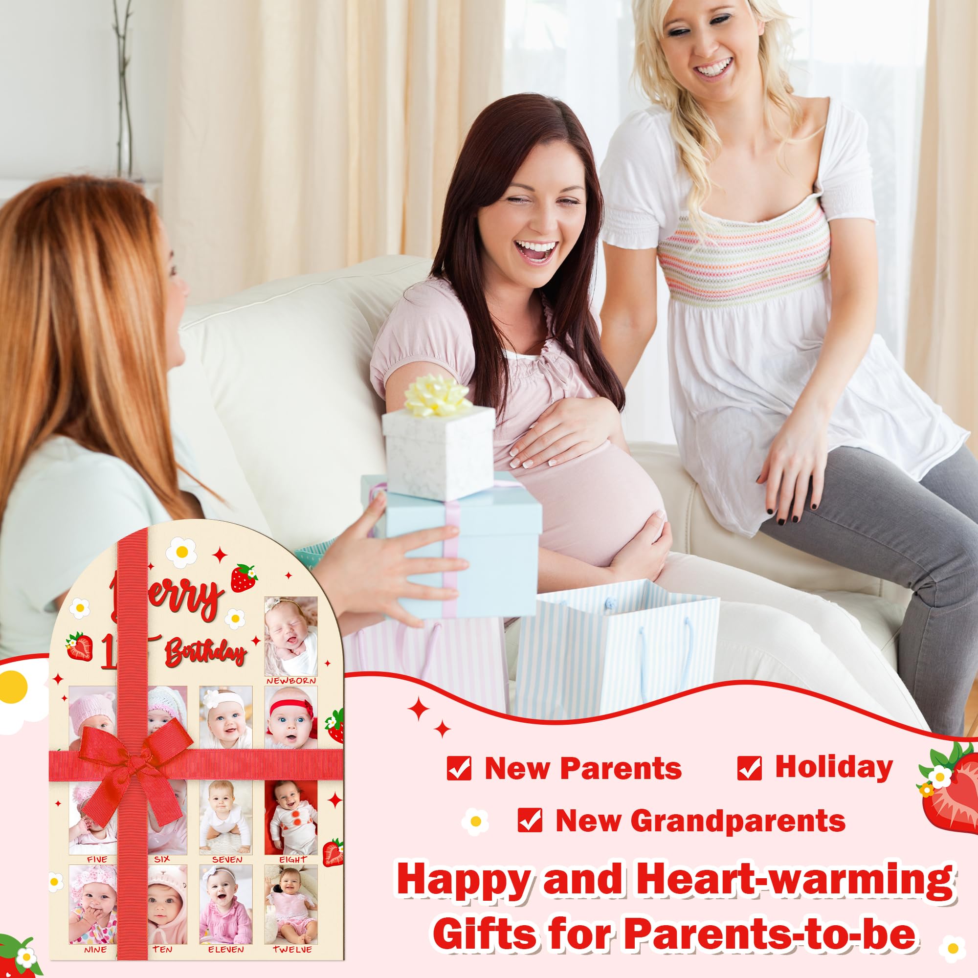 R HORSE 3D strawberry design enhances nursery memories and keepsakes