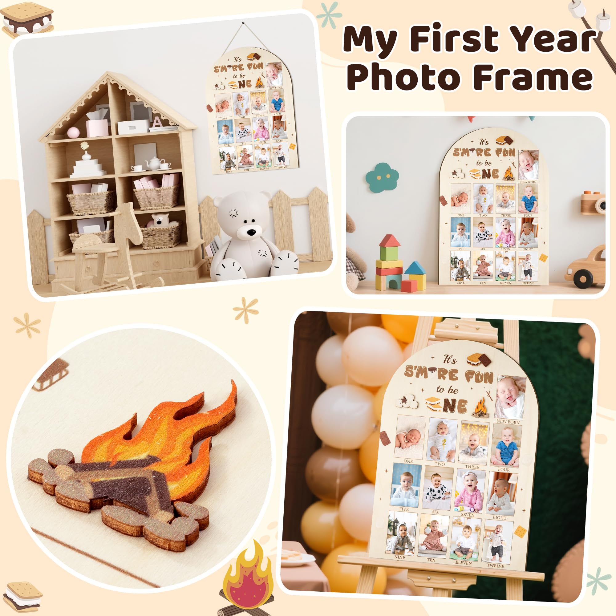R HORSE durable thick wood frame material with natural finish