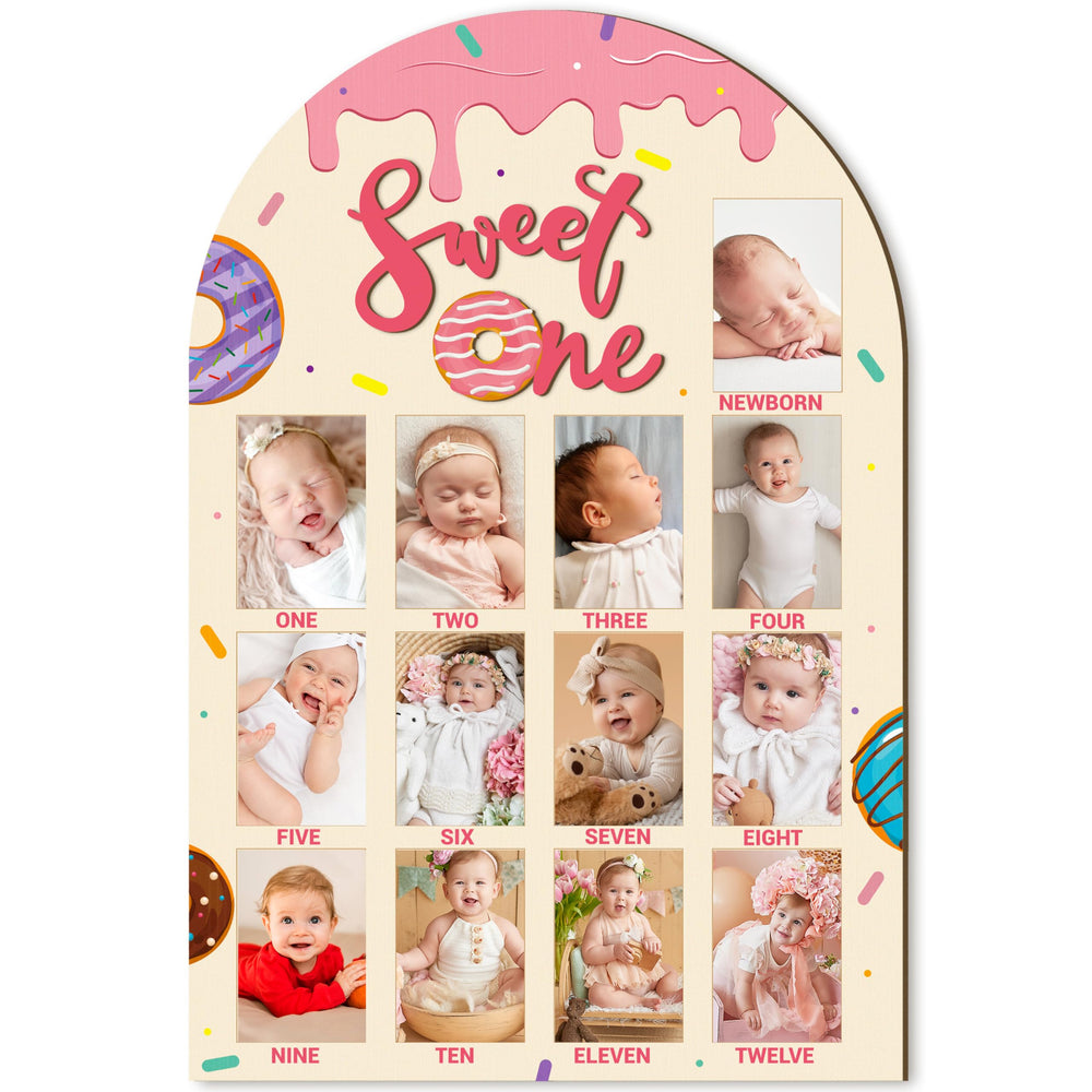 R HORSE First Year Photo Frame Board full display for month-by-month memories.