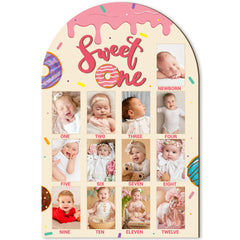 R HORSE First Year Photo Frame Board full display for month-by-month memories.
