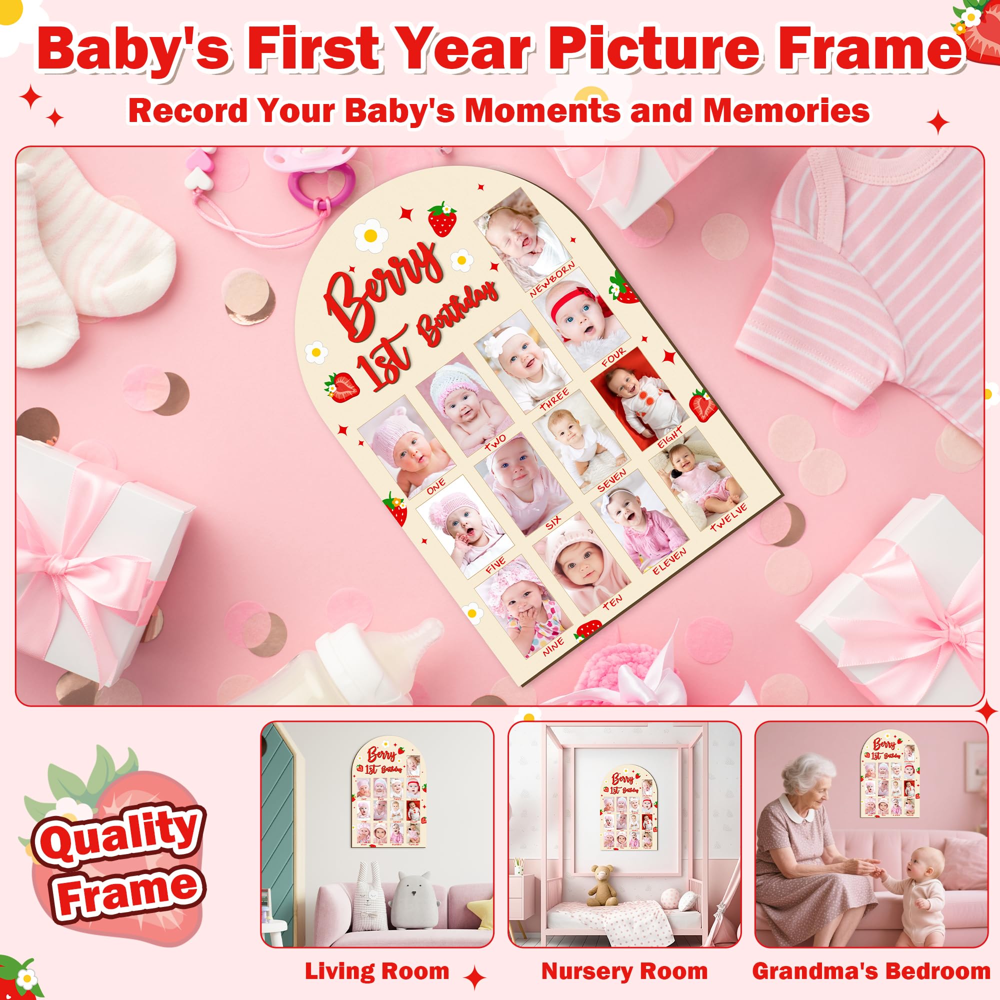 R HORSE milestone display for newborn to 12 months in home decor
