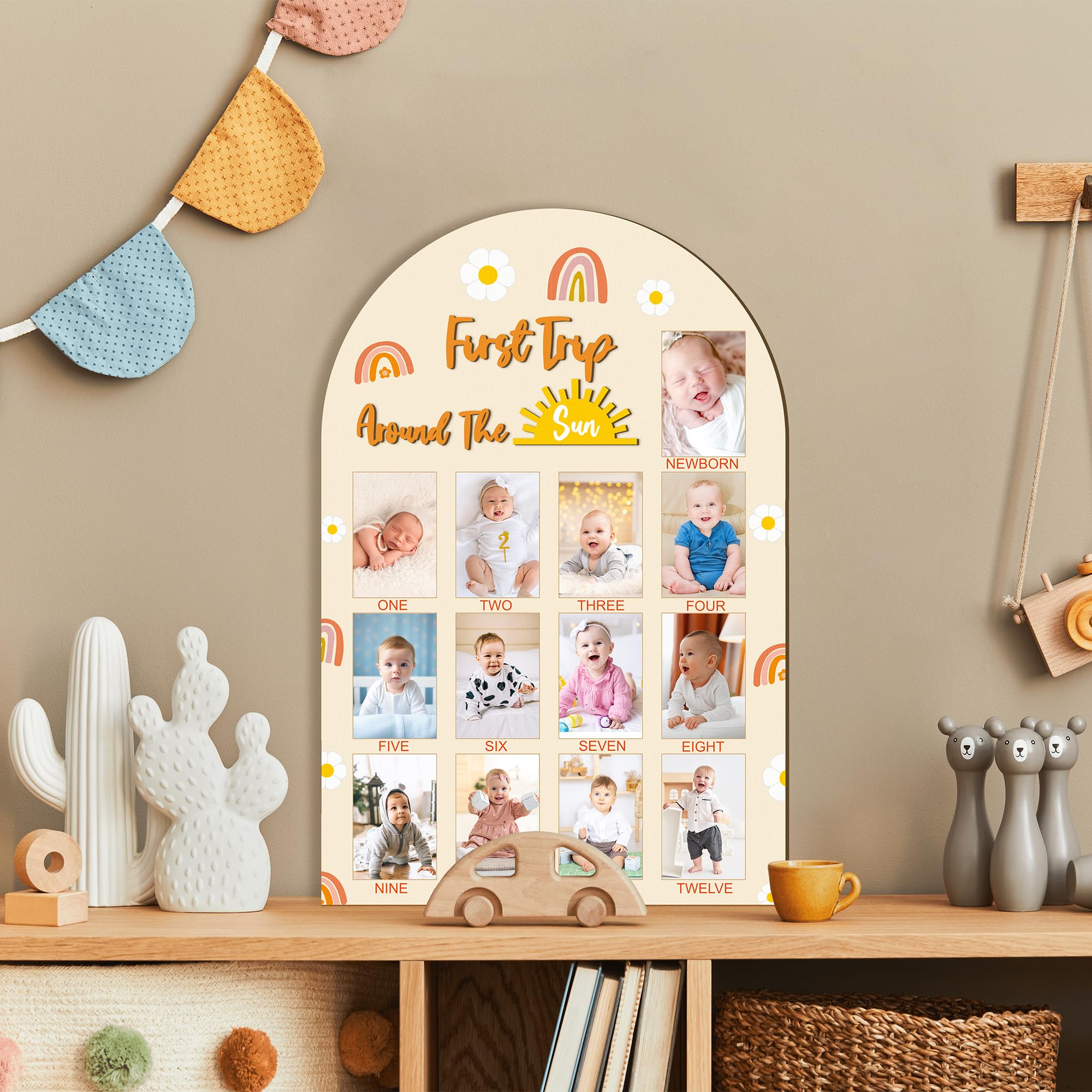 R HORSE newborn to one-year photo layout chronicles your baby's growth
