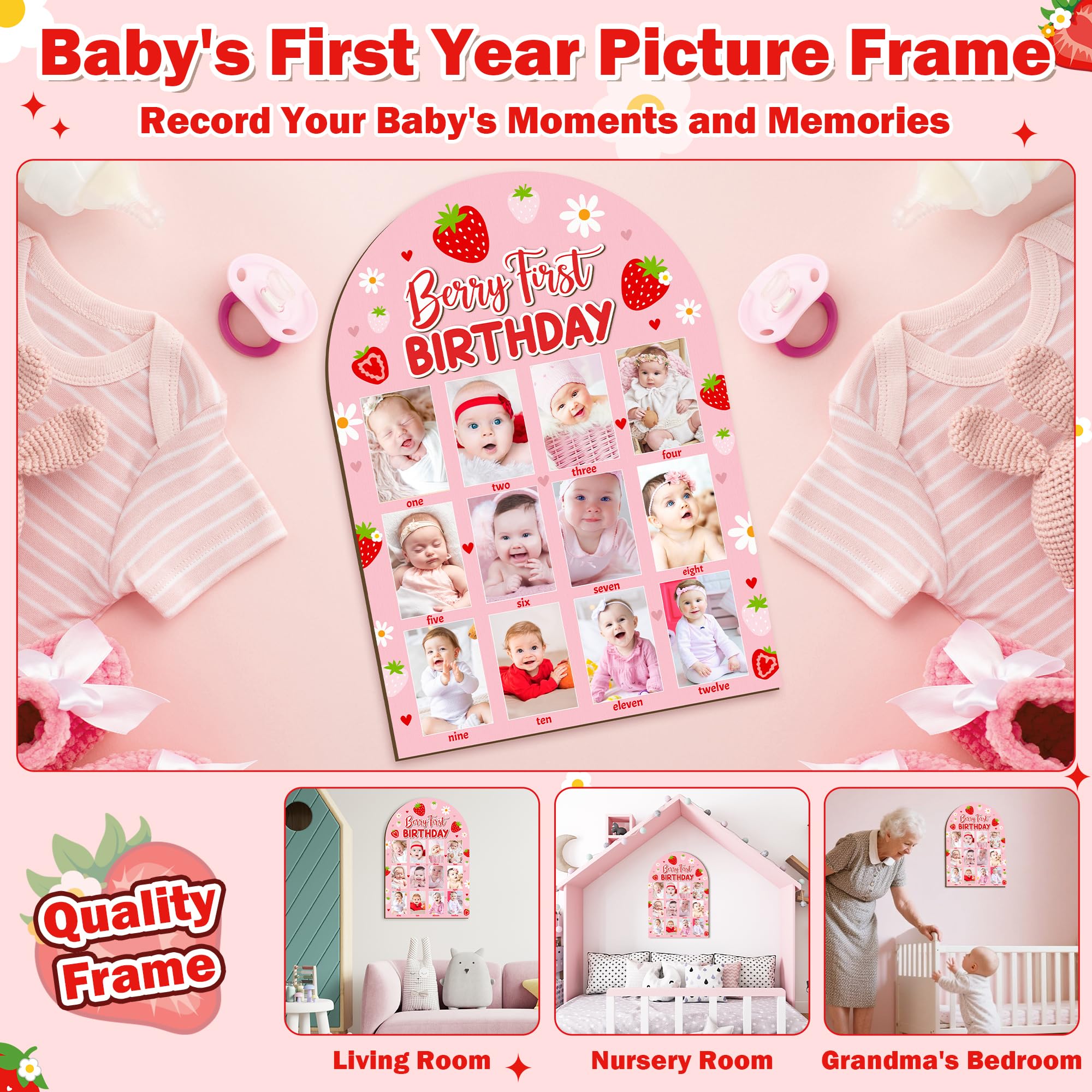 R HORSE premium wood construction for durable baby milestone decor.