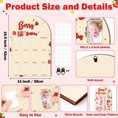 R HORSE strawberry milestone board decorates nursery with monthly baby photos