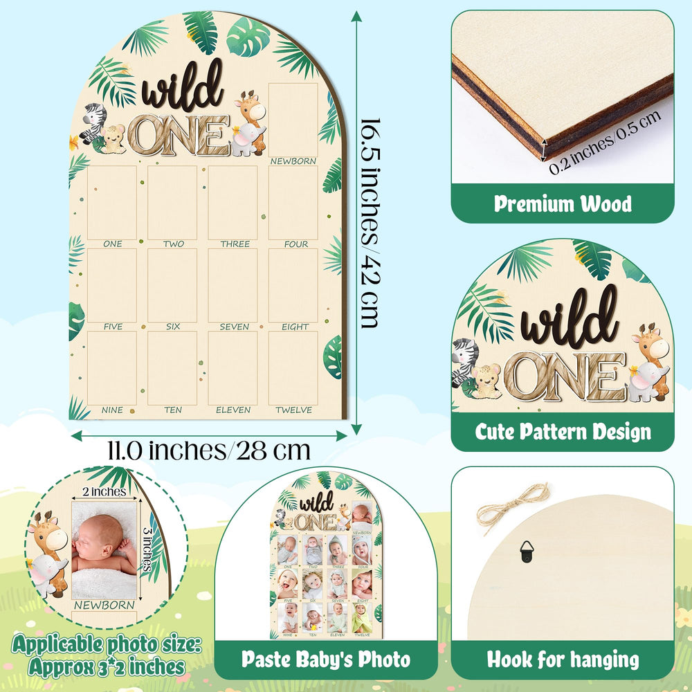 R HORSE Jungle-themed wood frame brightens nurseries with a natural warm finish.