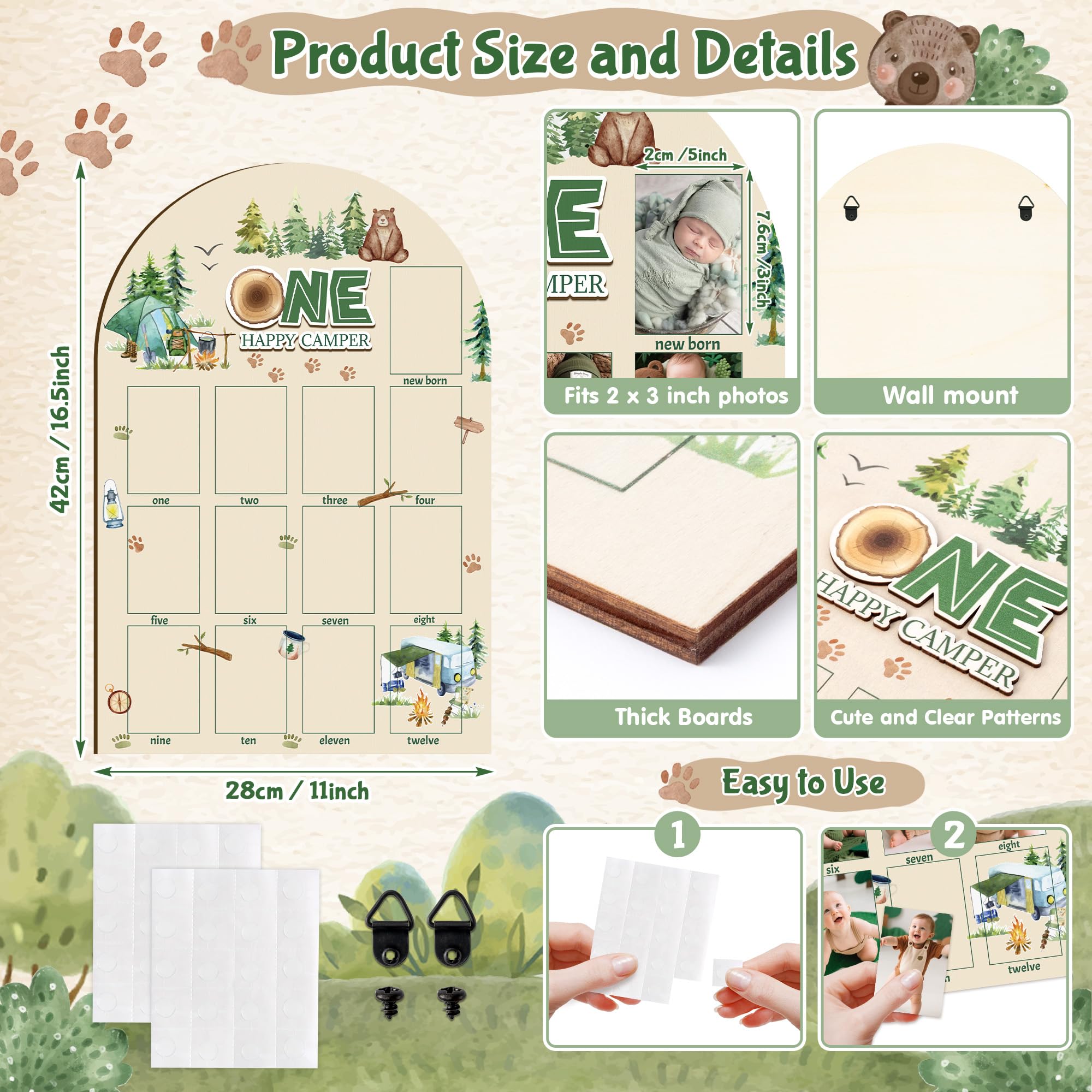 R HORSE twelve-months photo frames hold compact memories in a neat layout.