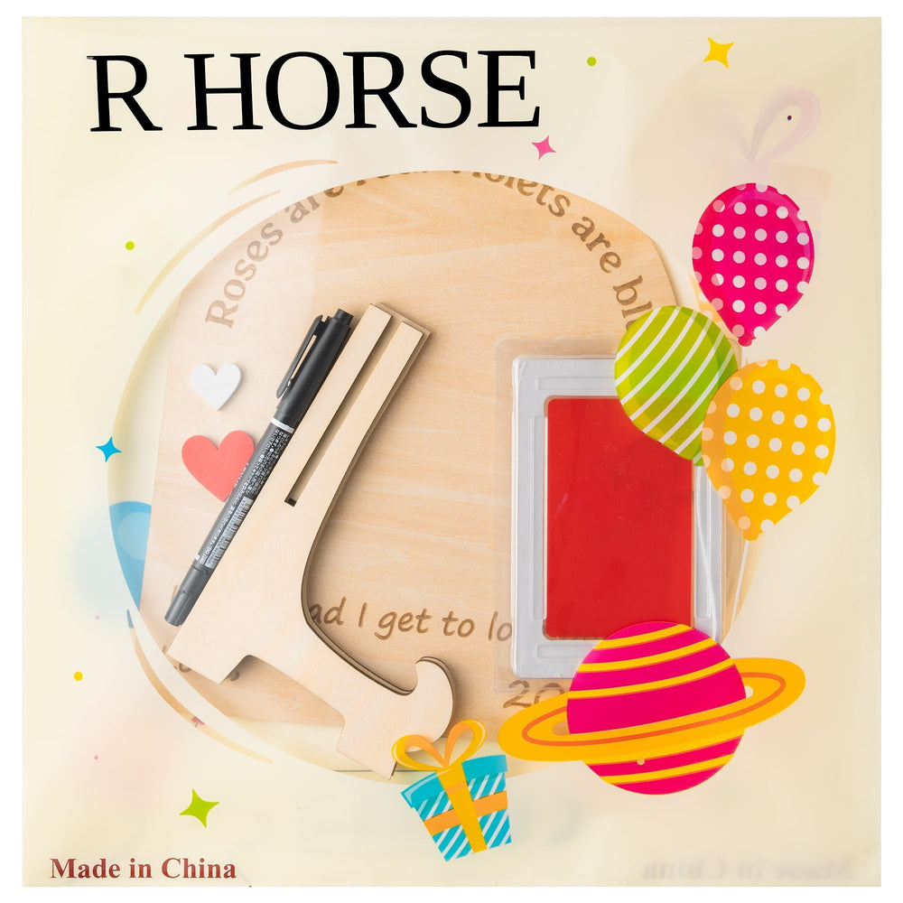 R HORSE Valentine baby shower decor with 3D heart carving