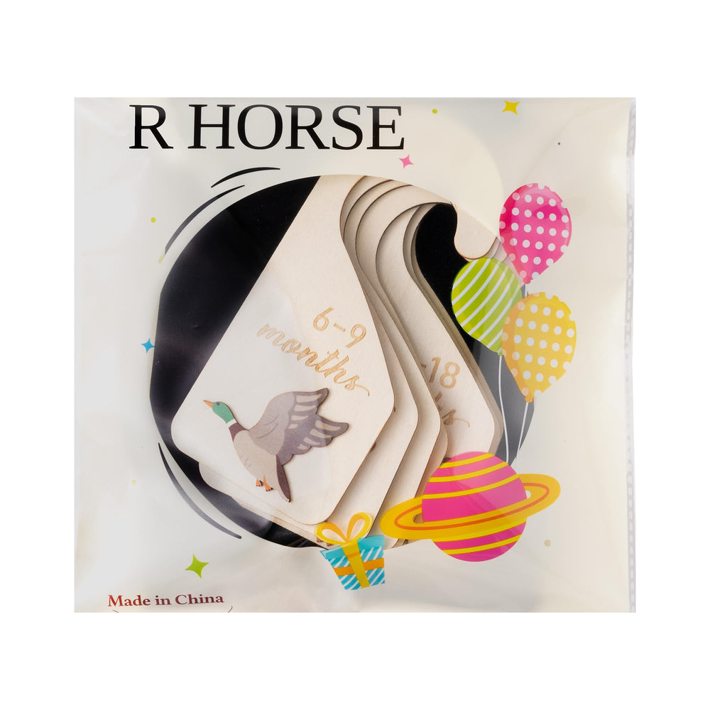 R HORSE mallard duck closet dividers in use on hanging rail.