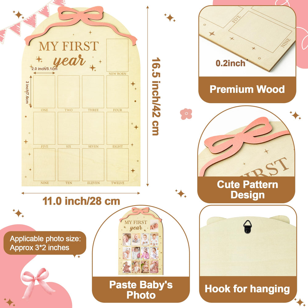 R HORSE wooden milestone board emphasizes 12 monthly memories