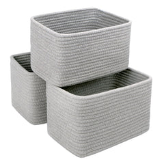 R RUNKA small cotton rope basket front view for compact storage