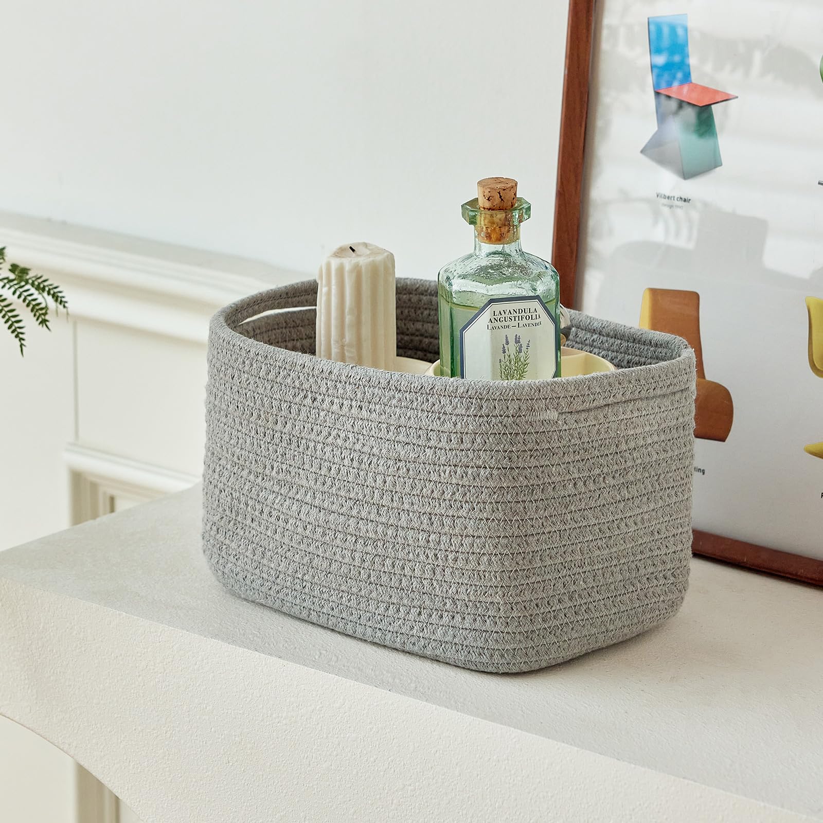R RUNKA basket in living room as versatile organizer