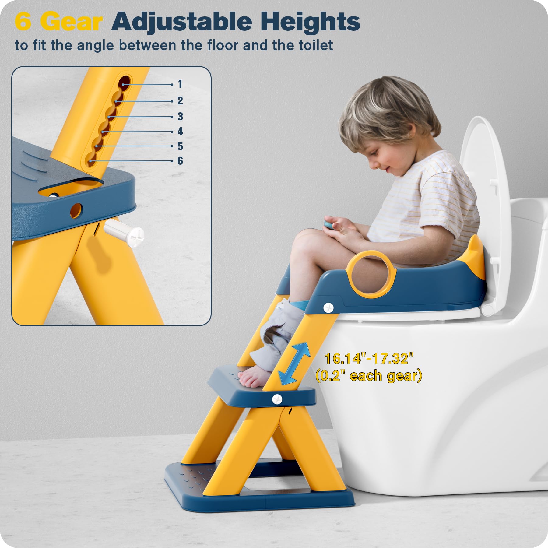 RABB 1ST 2-in-1 seat doubles as a compact step stool for reach.