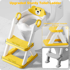 RABB 1ST foldable step-stool offers portable support for brushing teeth.