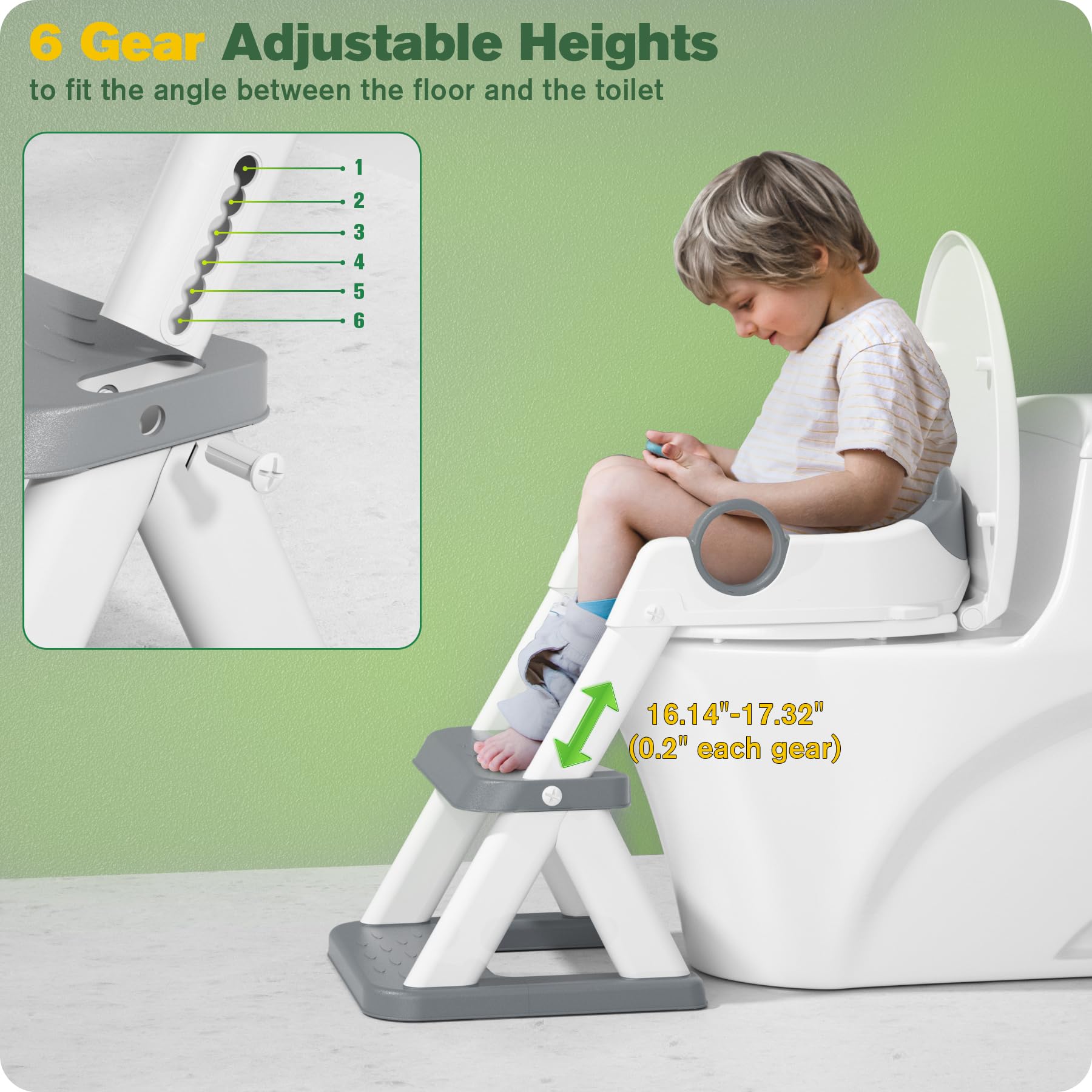 RABB 1ST wide stepping surface offers room to turn.
