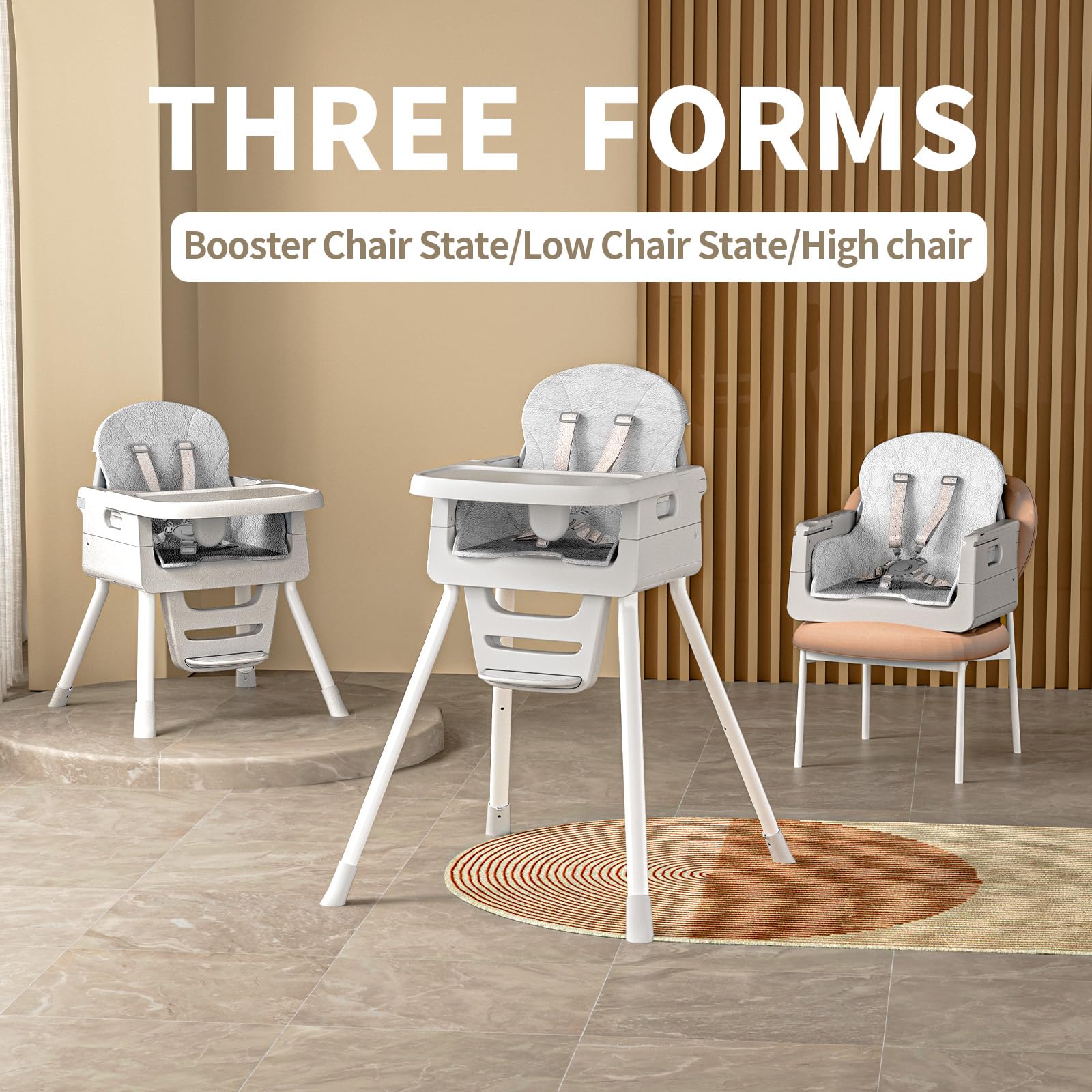 RadiAngl high chair safety harness keeps little eaters snug during meals.