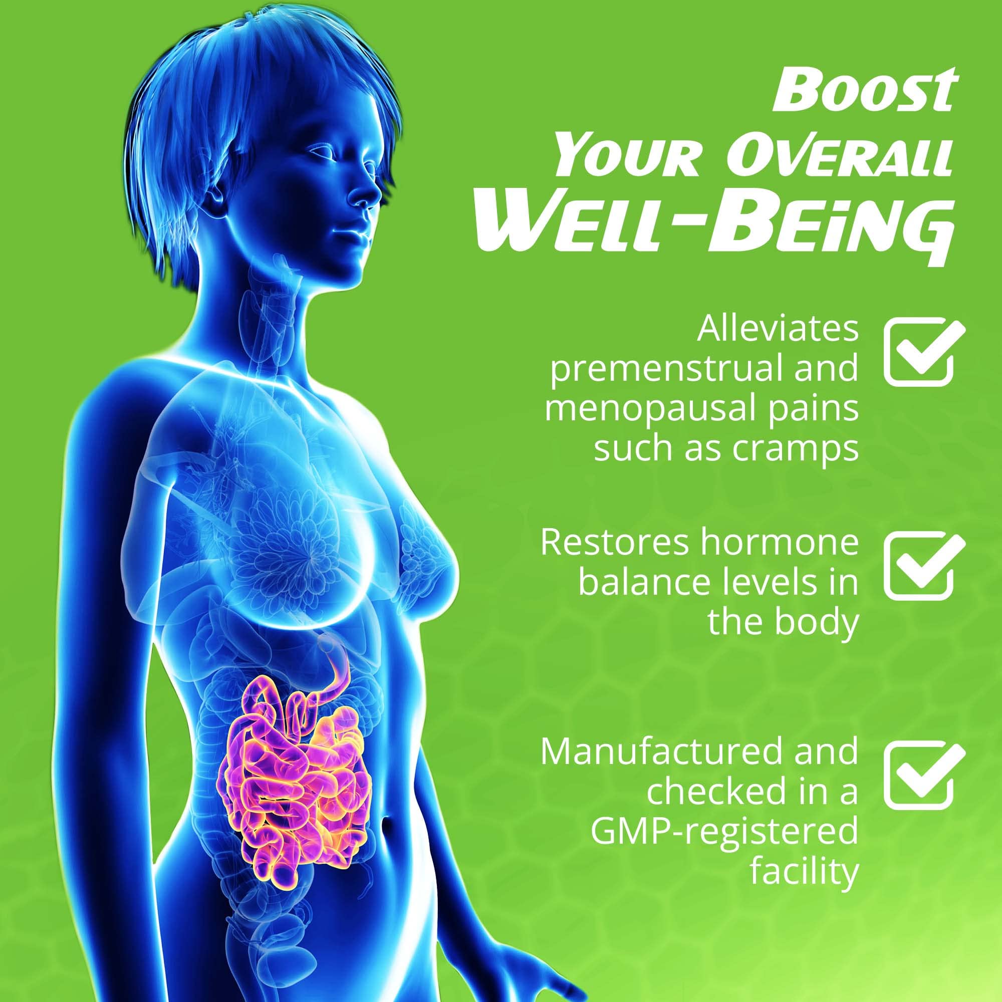 RaDoTech Wild Yam Root nutrition visual underscores minerals like calcium and magnesium.