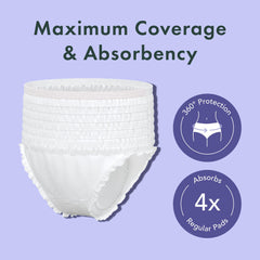 Rael image highlighting 4-layer core for strong absorption and odor control.