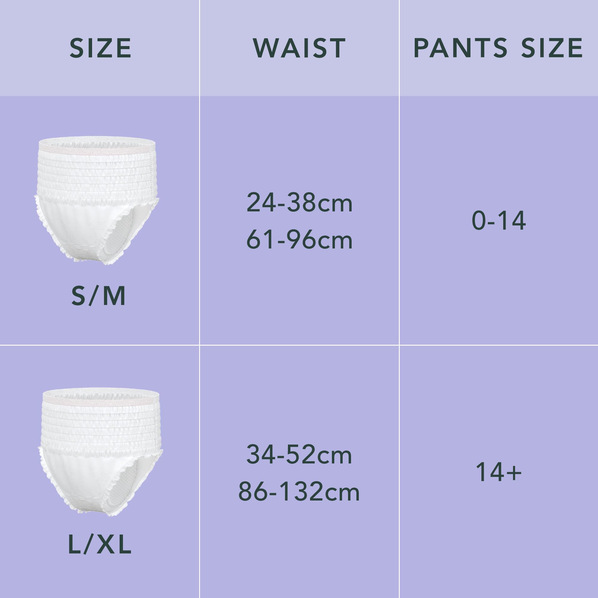 Rael size L-XL fit image focuses on secure waist and full coverage.