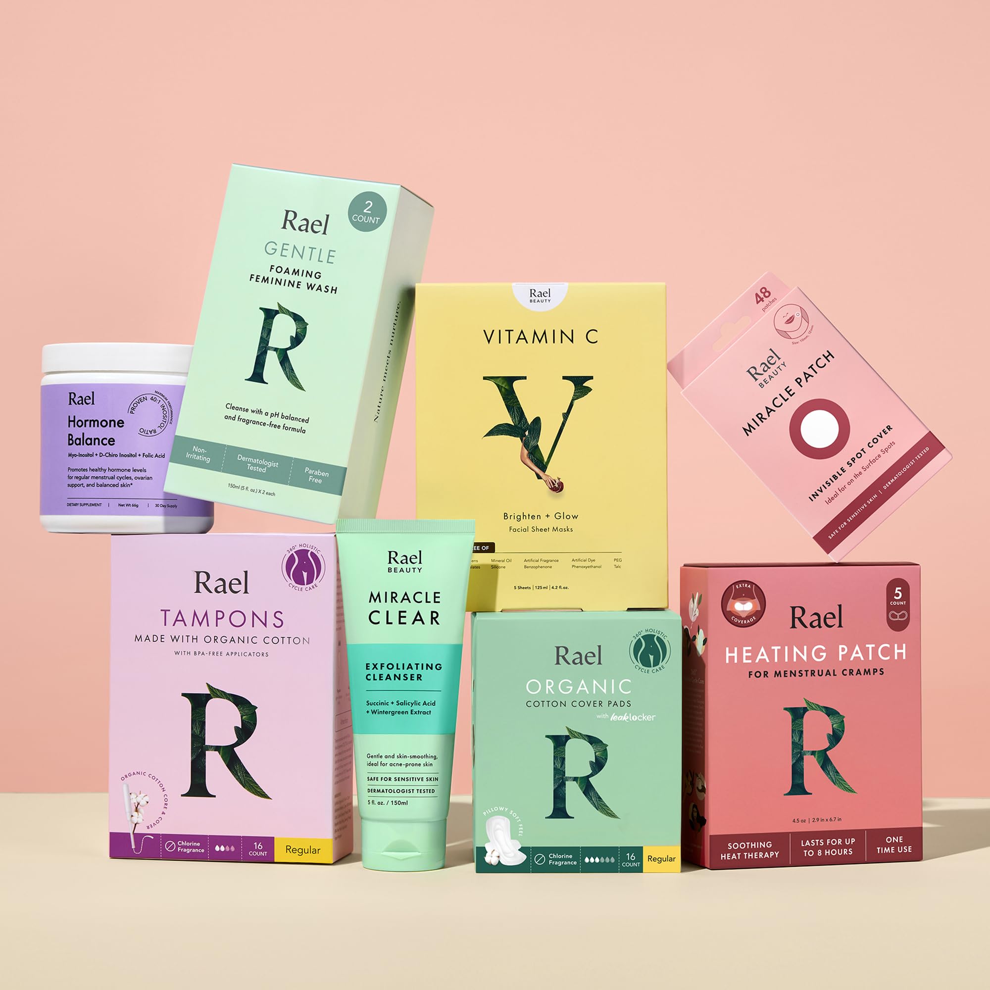 Rael Feminine Wash cosmos-certified badge signaling natural-origin ingredients